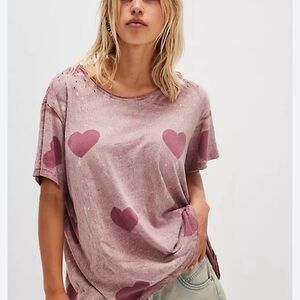 Magnolia Pearl Pink Heart Short Sleeve Tee